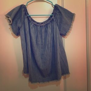 Mossimo Supply Co. - Denim off the shoulder shirt