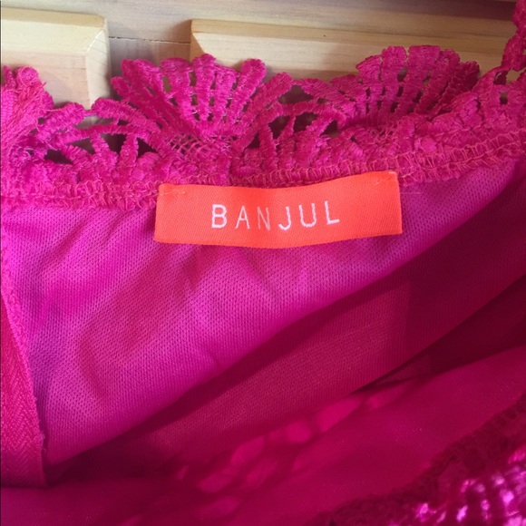 ⚜️Lace Off The Shoulder Hot Pink Top (S,M,L) - Picture 4 of 5