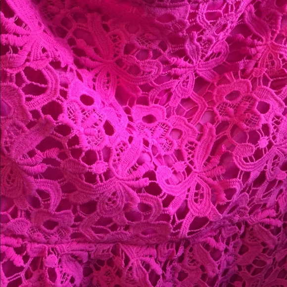 ⚜️Lace Off The Shoulder Hot Pink Top (S,M,L) - Picture 5 of 5