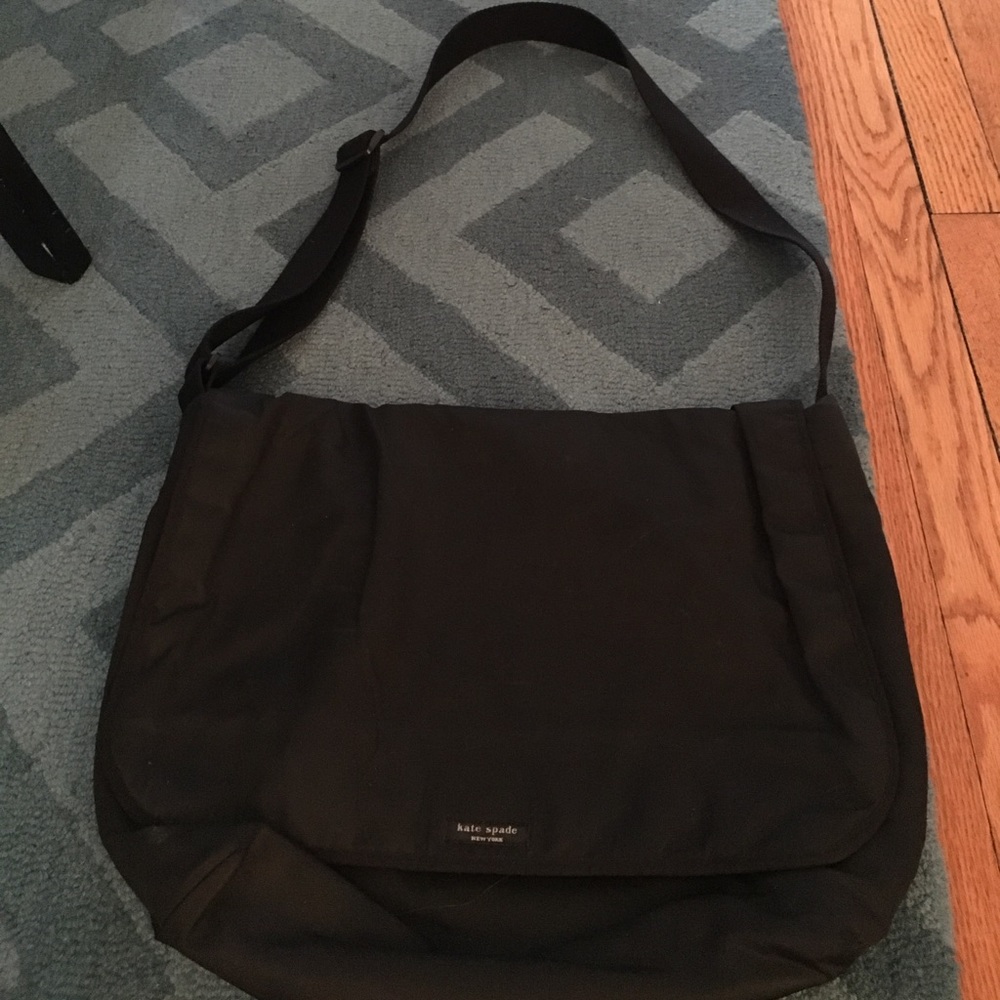 Kate spade black nylon messages bag