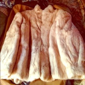 Rabbit  Fur Jacket w Carrier Excellent Condition