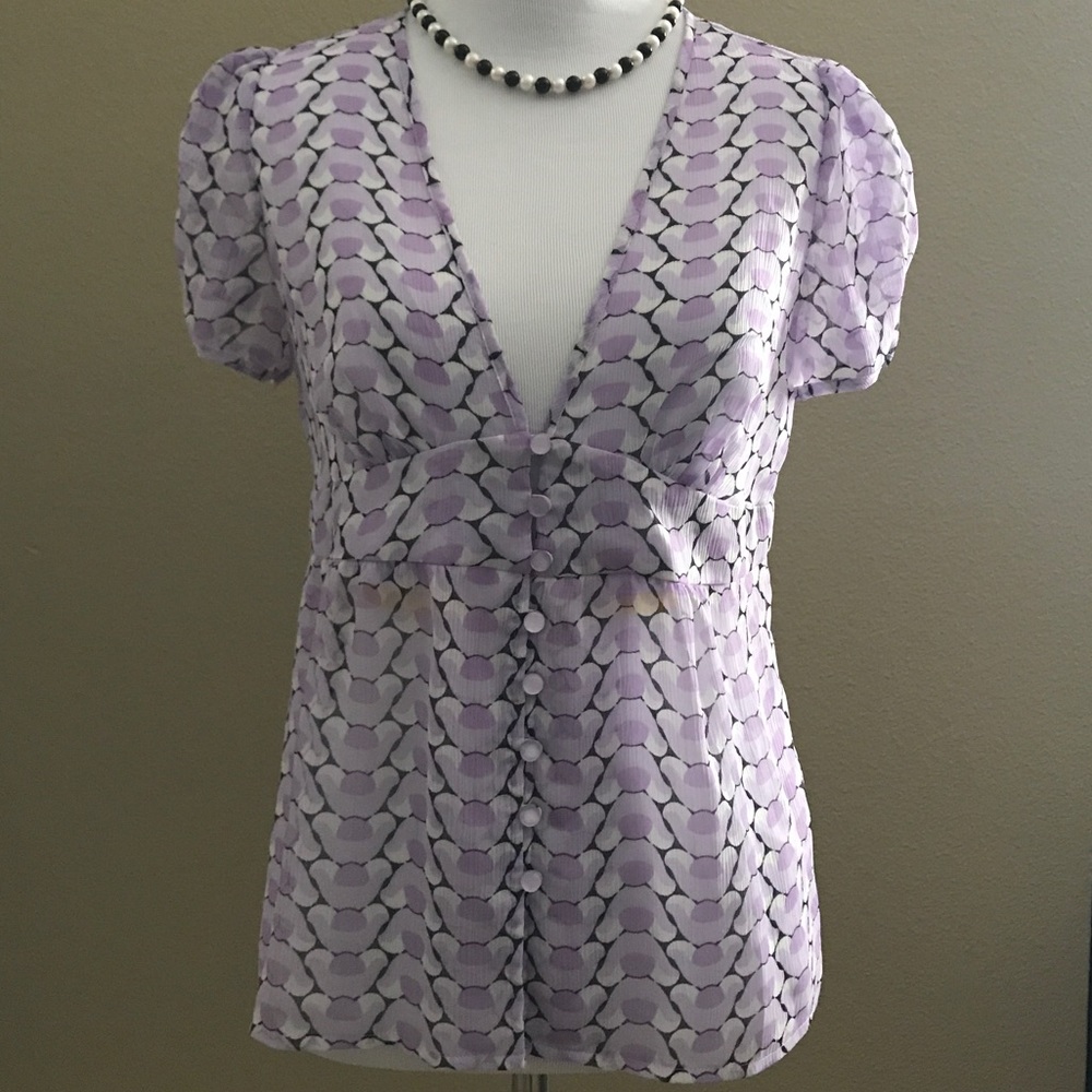 Lilac Short-Sleeves Top