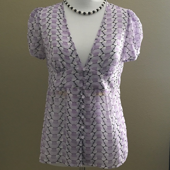 Lilac Short-Sleeves Top - Picture 1 of 3