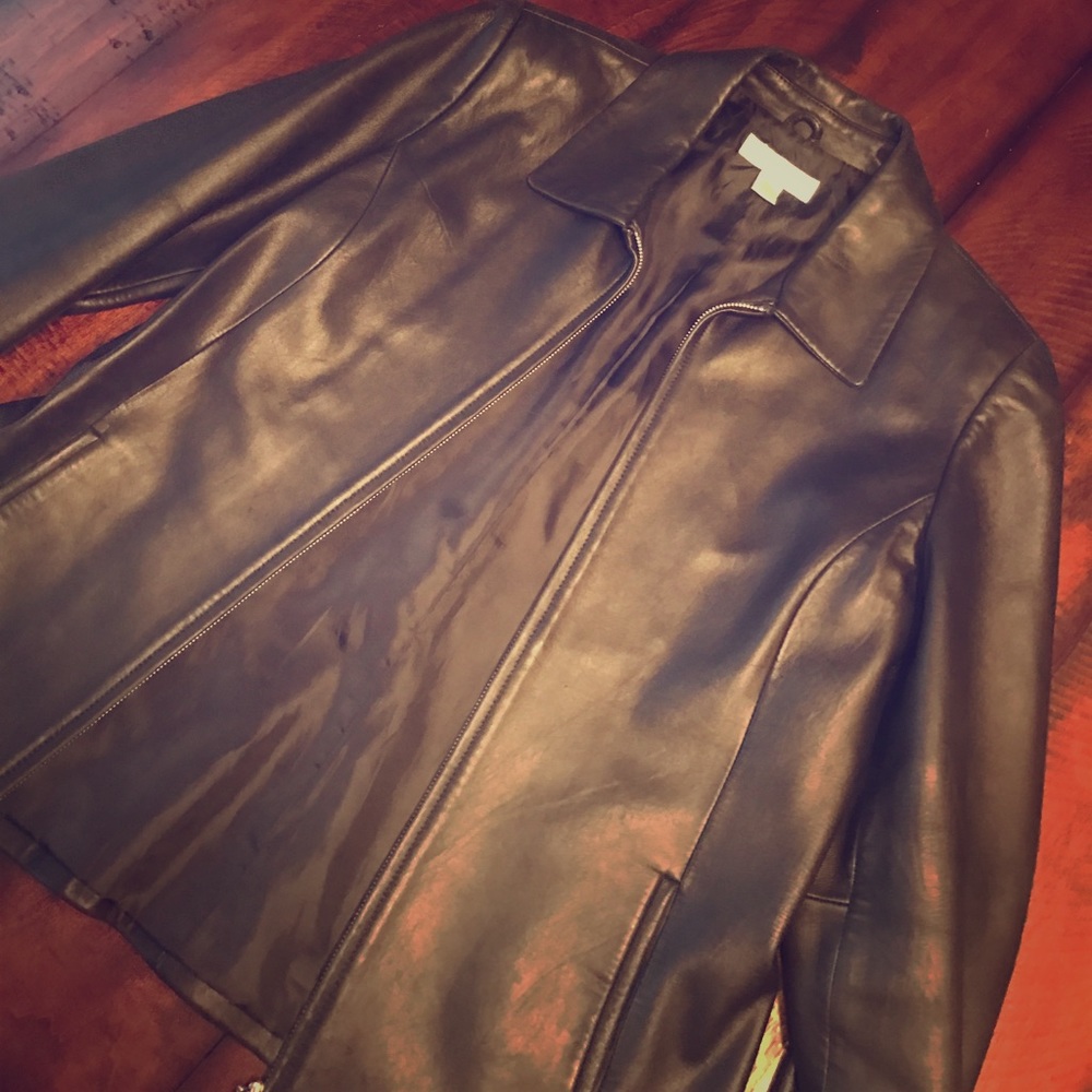 Authentic Black Leather Jacket - image 1
