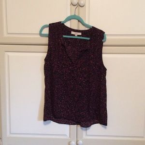 Purple Animal Print LOFT top