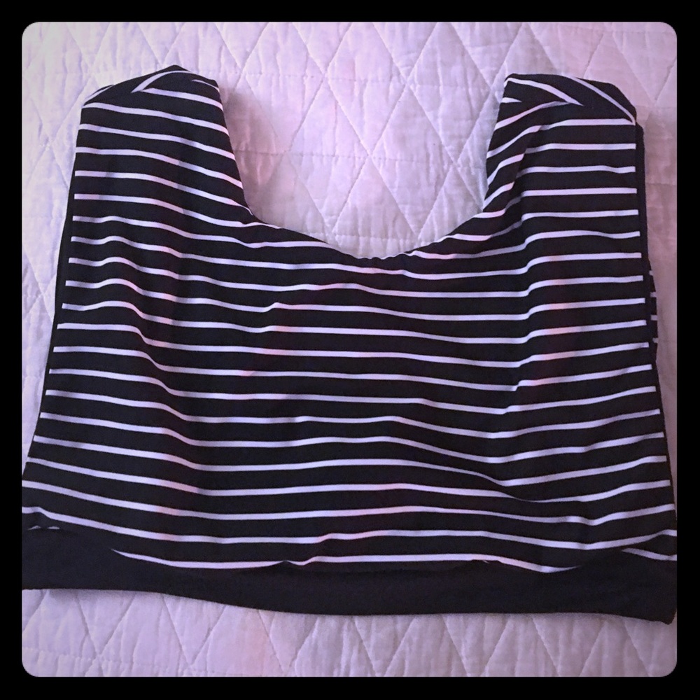 Blue Life swim top.