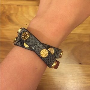 Tory Burch Double-wrap leather bracelet