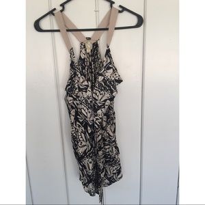 Anthropologie 100% silk floral blouse M