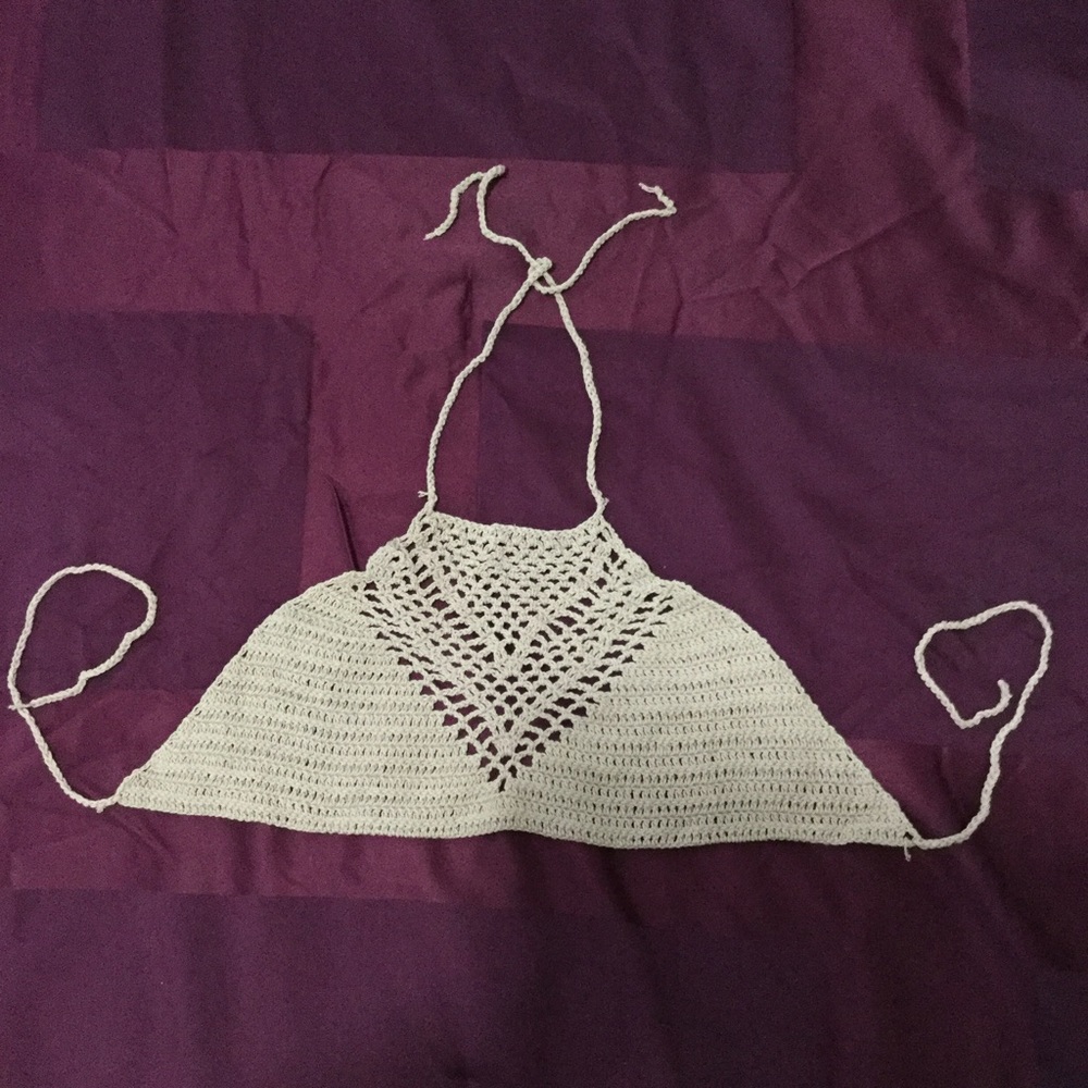 TAN Crochet Bikini Top