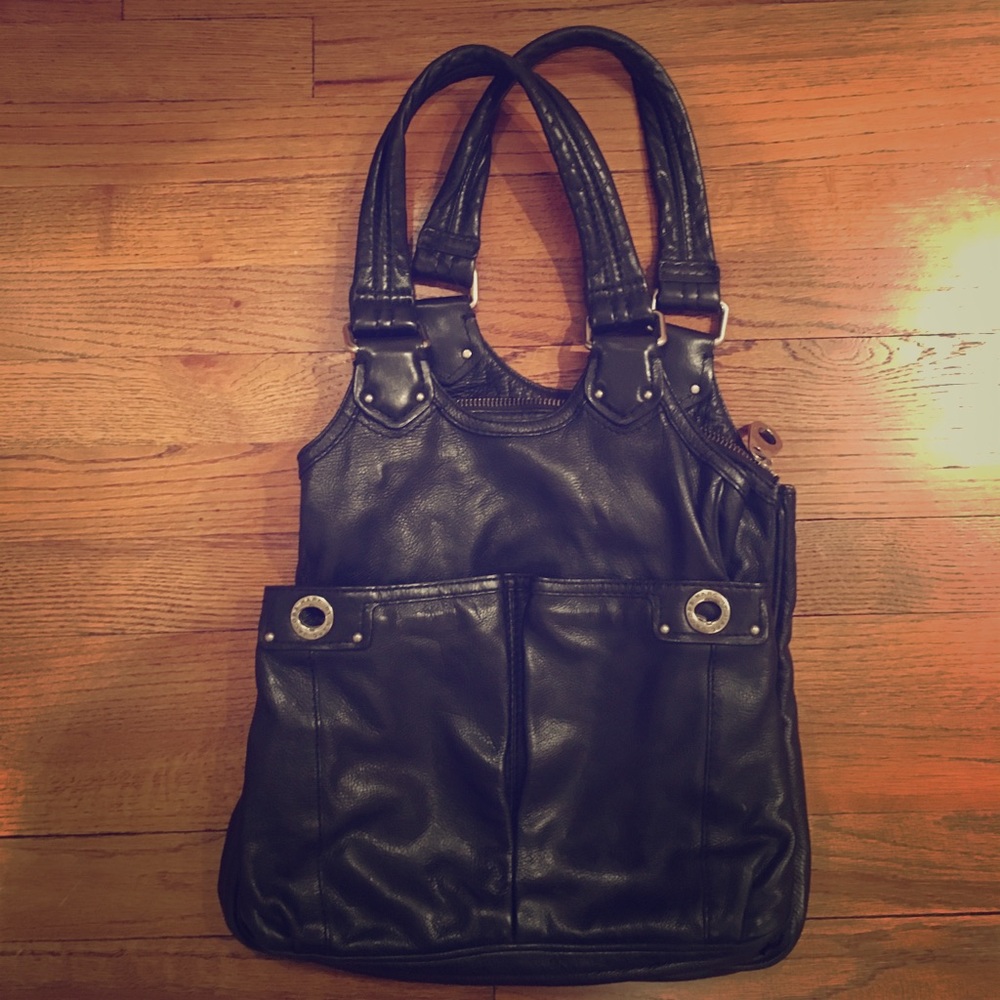 Marc by Marc Jacobs black leather pocket book
