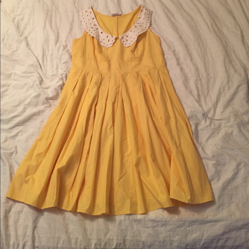 Yellow Eshakti Dress w Collar