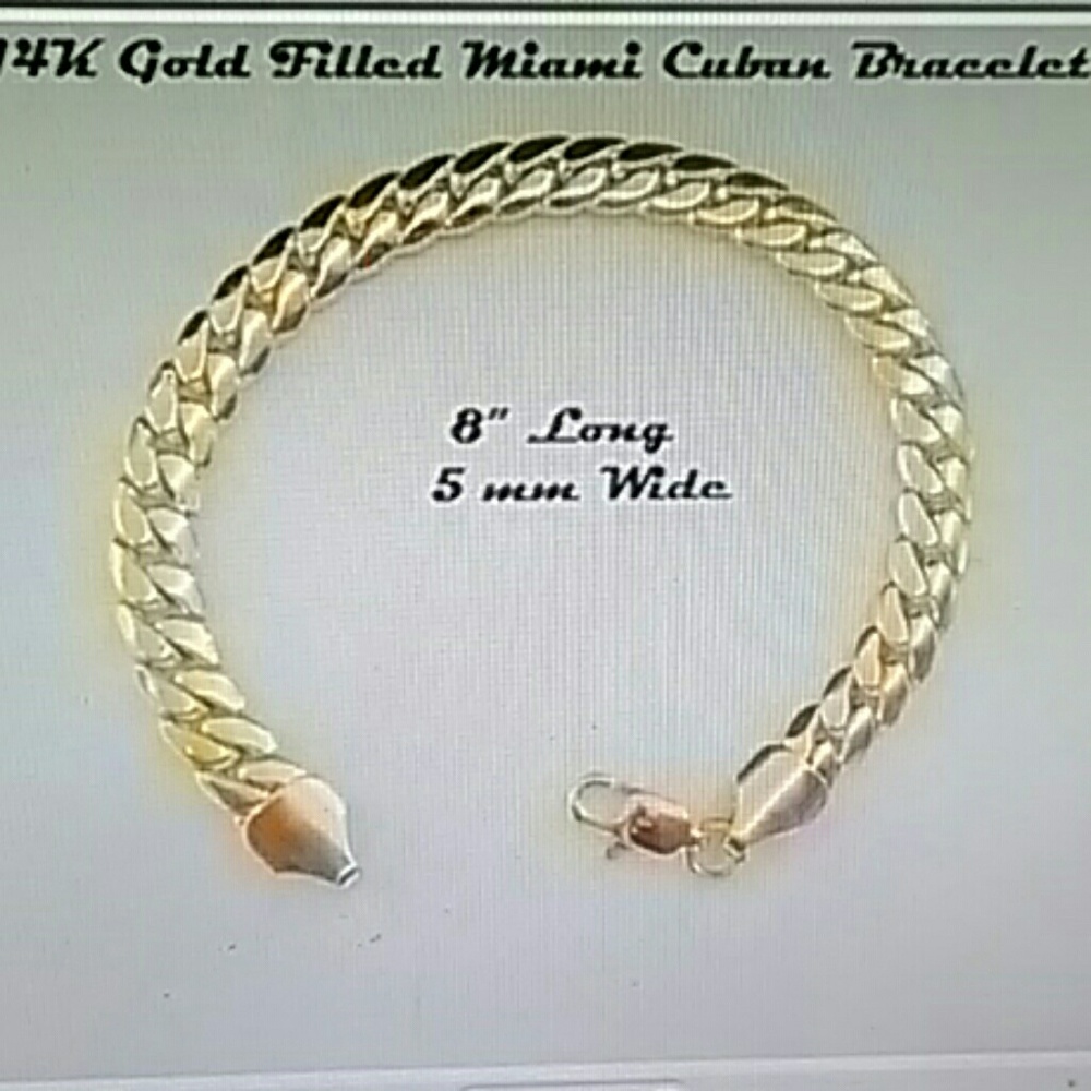 14K Stamped Yellow Gold Filled Cuban (GF252)