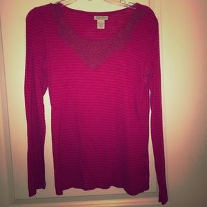 Lucky Brand red striped shirt