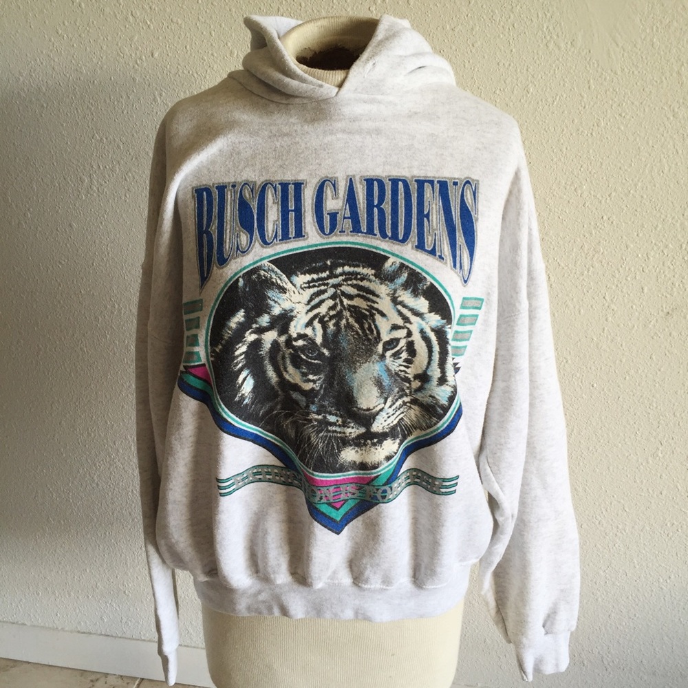 90's Busch Gardens Tiger Hoodie Sweatshirt