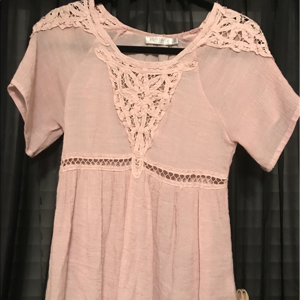 Light Pink Short Sleeve Blouse