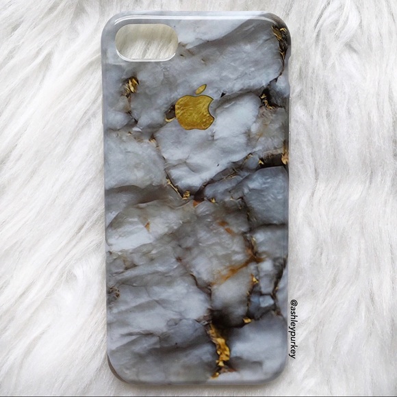 ❤️SALE❤️ Gray gold marble iPhone 6 Plus phone case - Picture 2 of 3