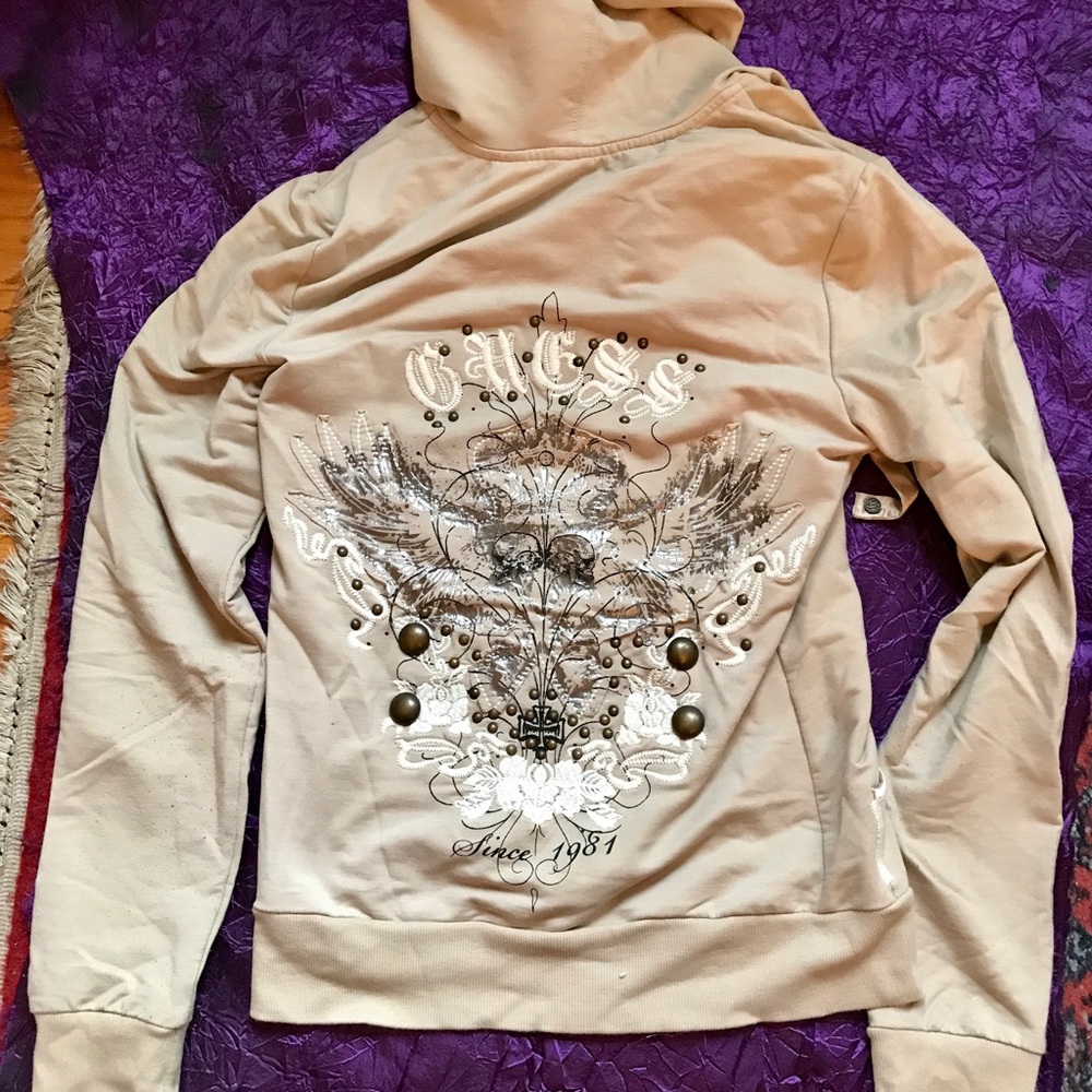 Beige zip up, worn once, in great condition.