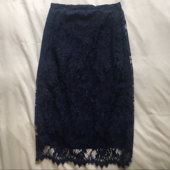Navy For Love & Lemons Crop Top and Skirt - Picture 7 of 8