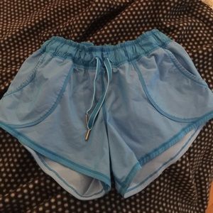 Lululemon On The Fly 3" running shorts.