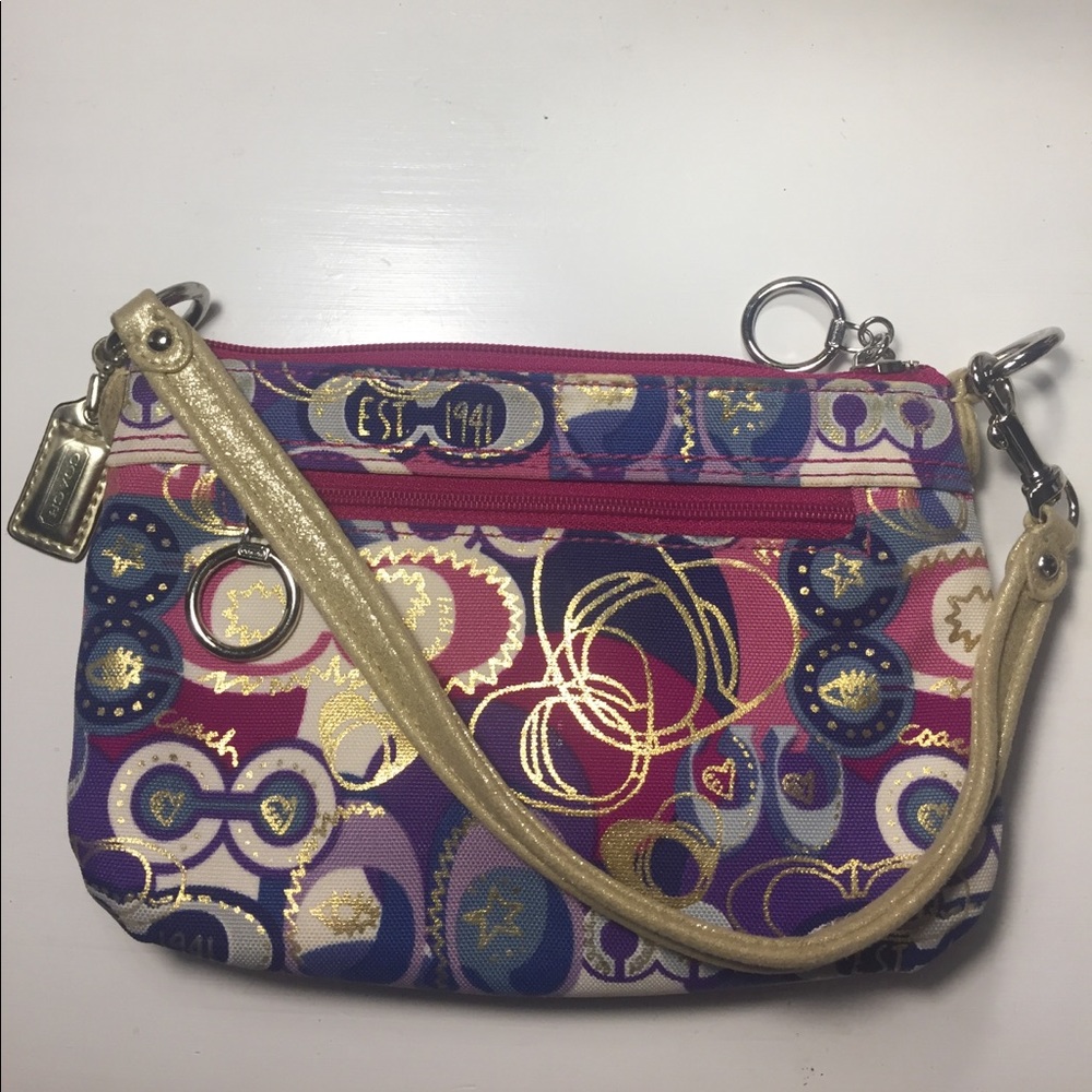 Coach Poppy wristlet/purse