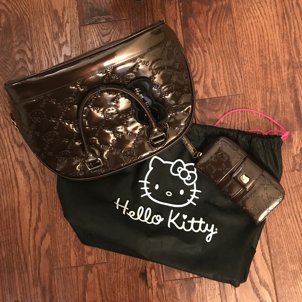 Sanrio - Hello Kitty Embossed Patent Leather Bag
