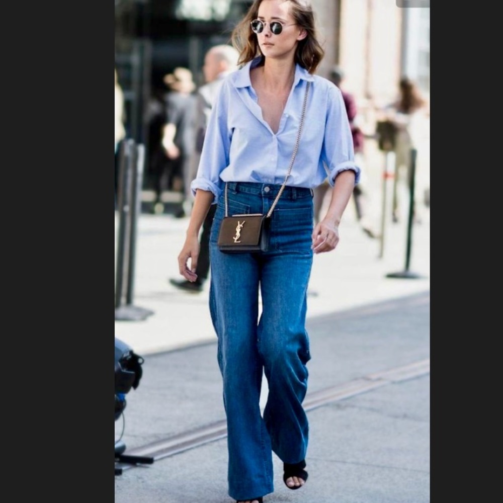 Rag and Bone wide leg jean Trousers