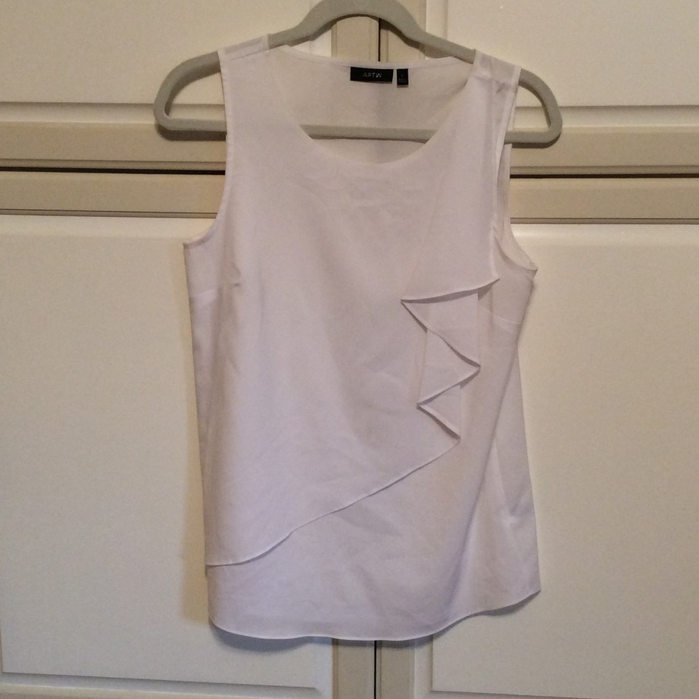 Sheer White Ruffled Apt9 Blouse