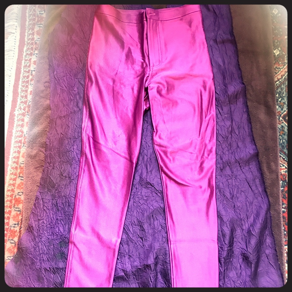 American Apparel magenta stretchy Disco Pants