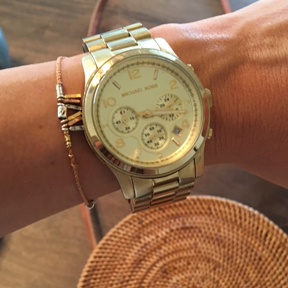 Large Gold Michael Kors Watch