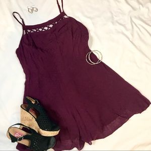 Kimchi Blue maroon spaghetti strap romper
