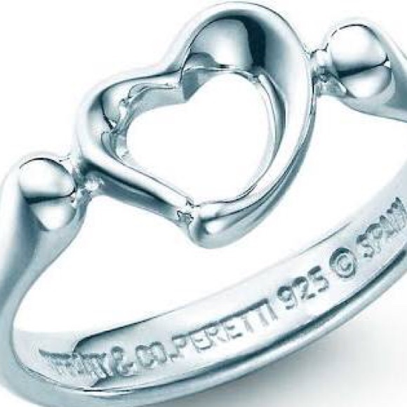 Tiffany & Co. Jewelry - Tiffany and Co open heart ring Size 5.5/6