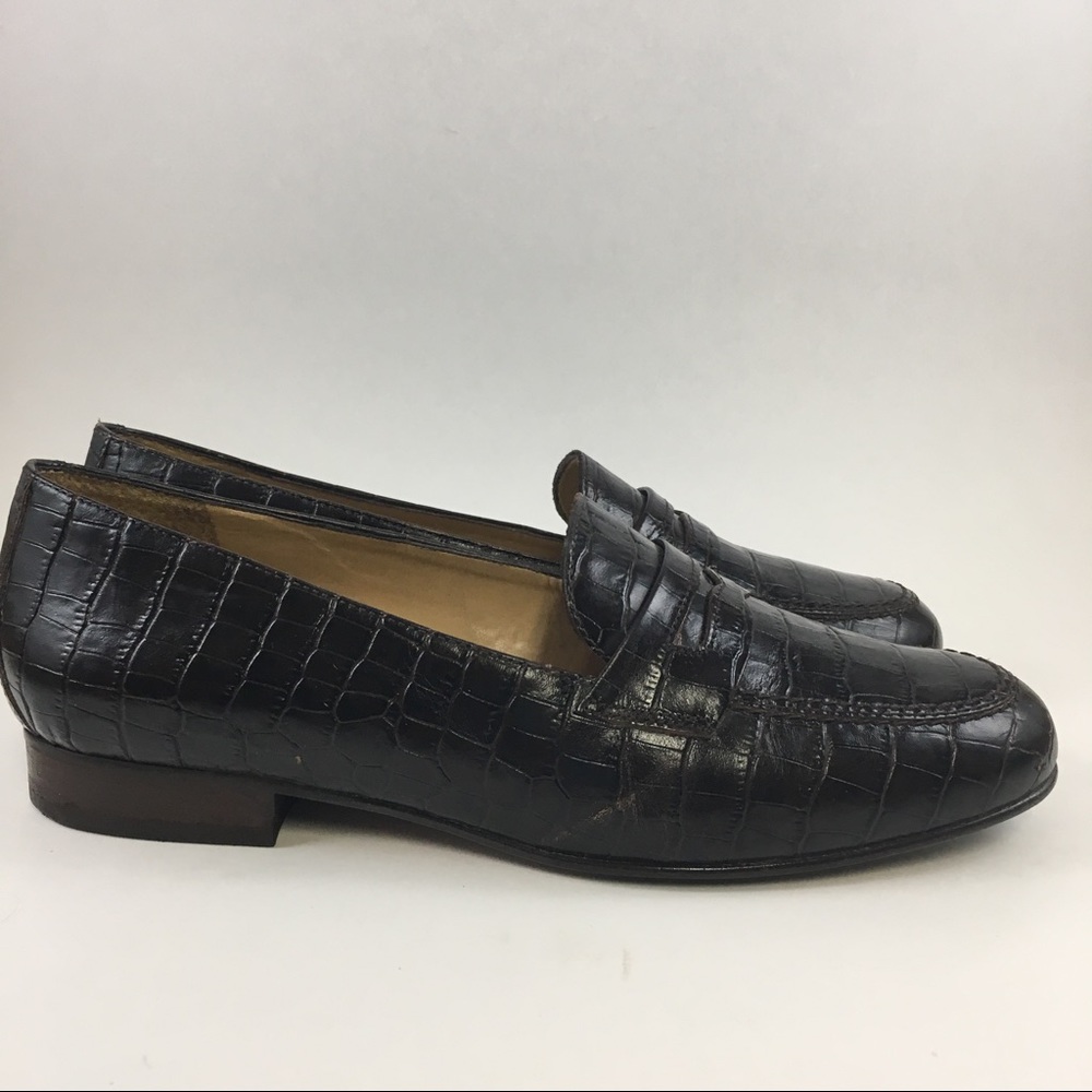 LAUREN RALPH LAUREN GATOR Print LOAFER WOMEN 6.5 B