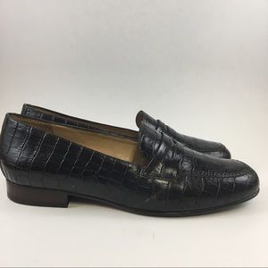 LAUREN RALPH LAUREN GATOR Print LOAFER WOMEN 6.5 B