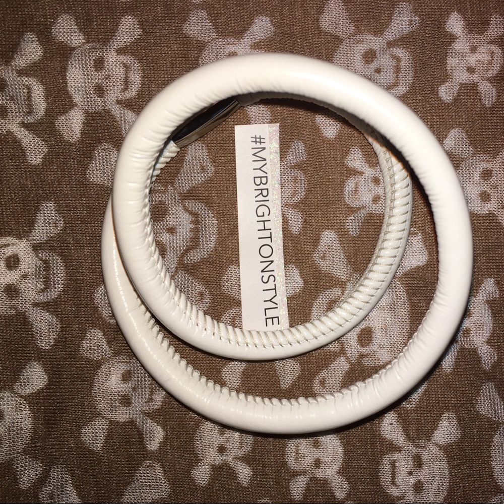 Brighton white leather bracelet NEW