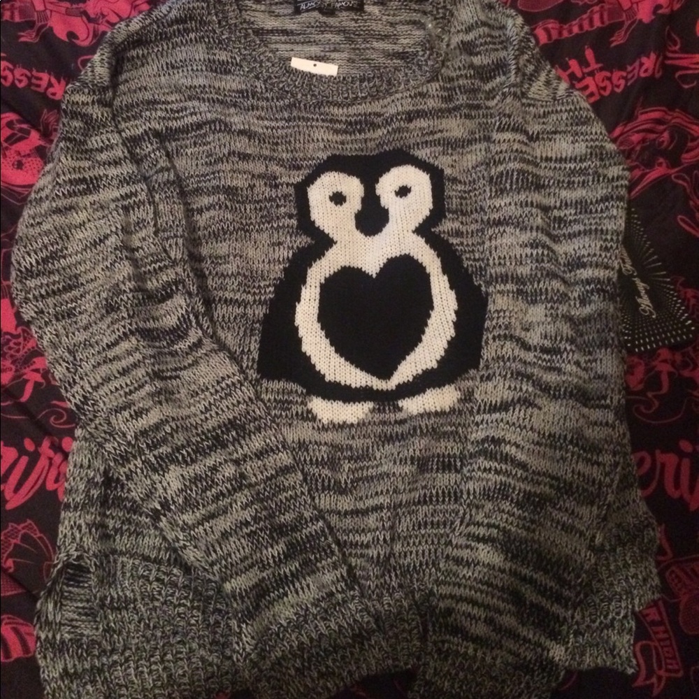 Almost Famous Penguin Sweater