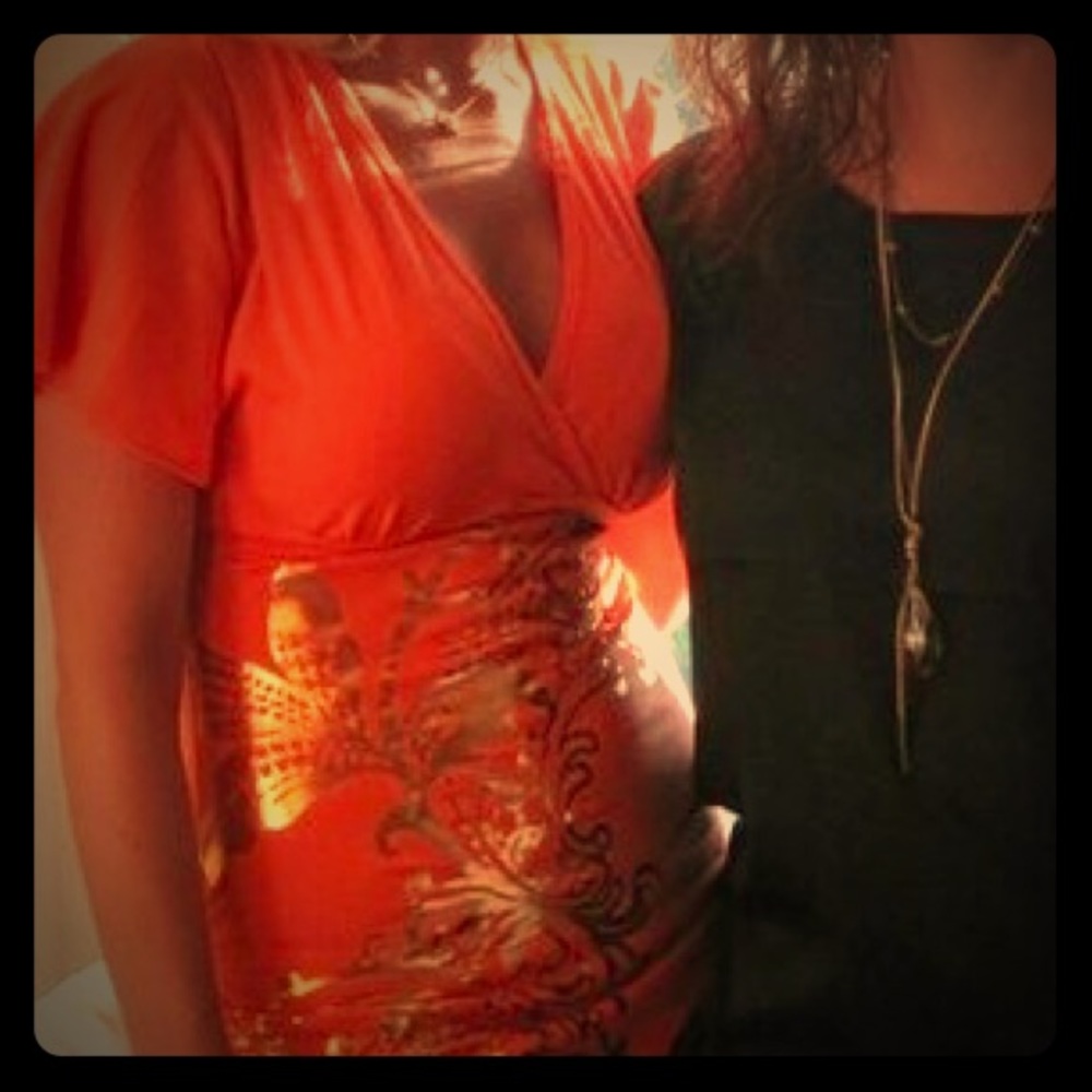Body Central Bright Orange Dress