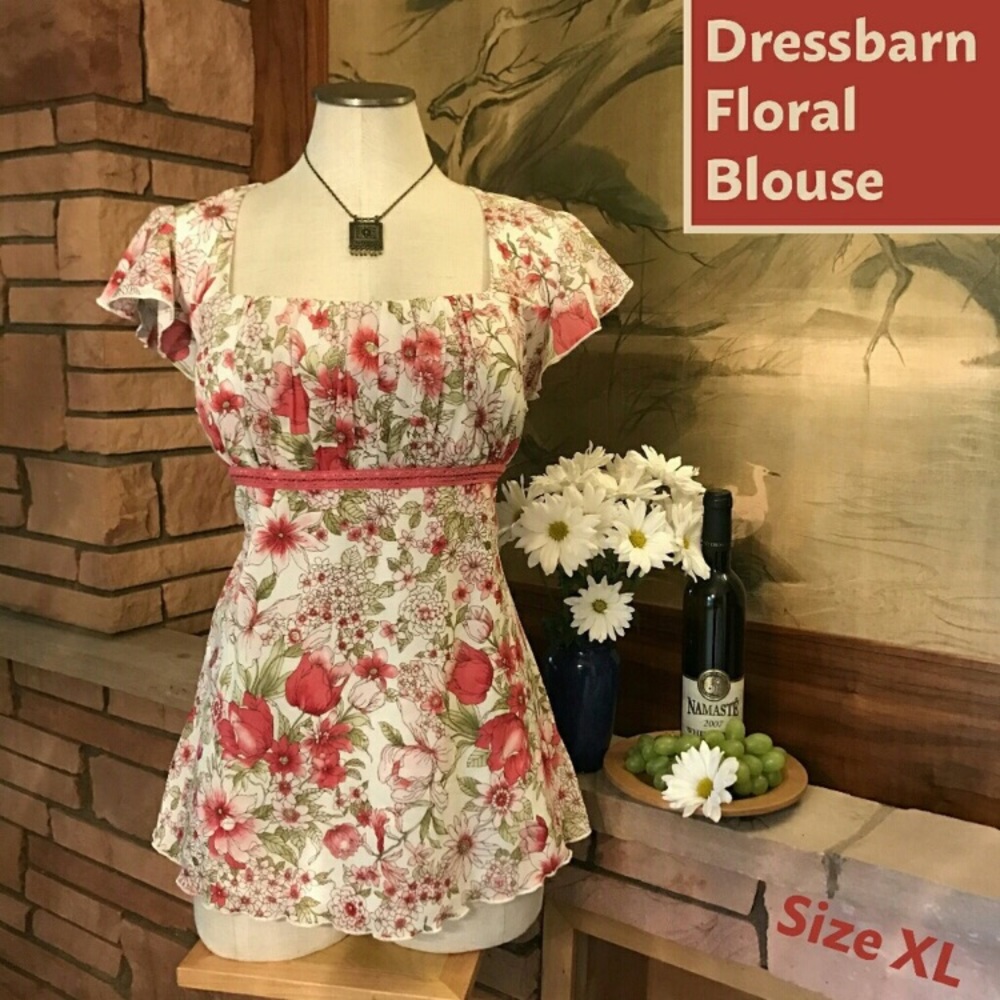 Dress Barn size XL floral blouse.