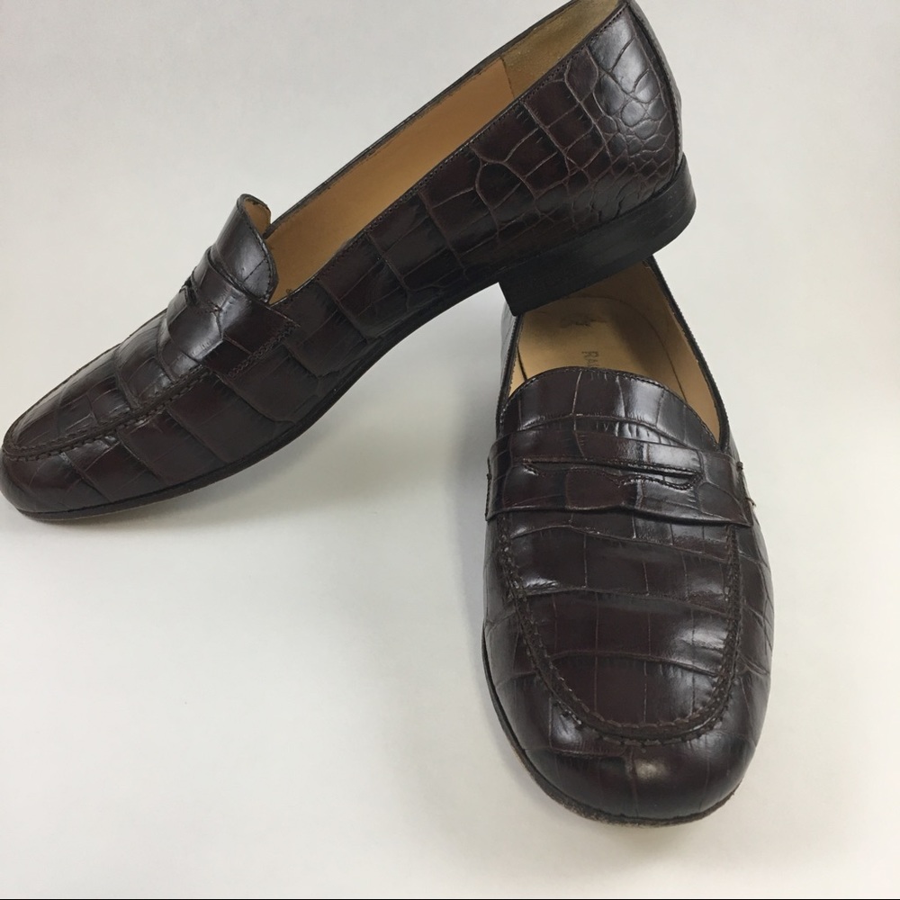 RALPH LAUREN ALLIGATOR Print LOAFERS WOMENS 6.5 B