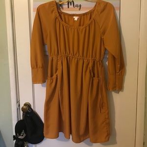 Xhilaration mustard dress