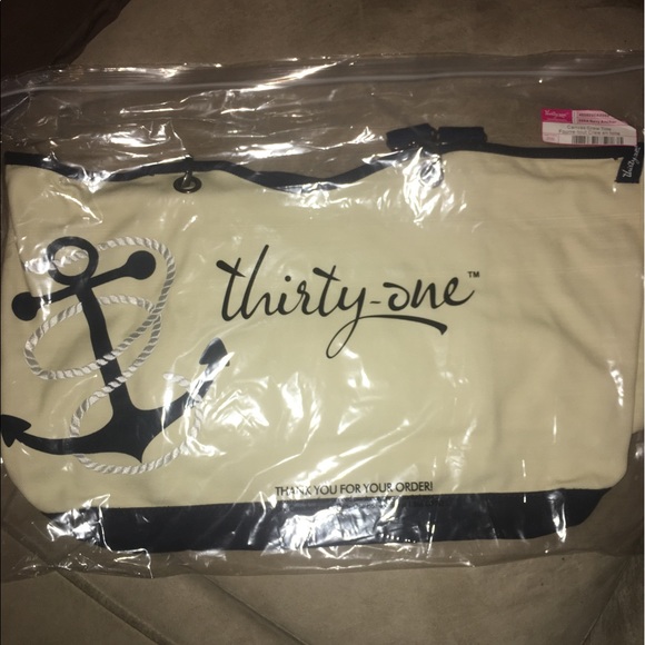 Thirty One Canvas crew tote - Picture 2 of 3