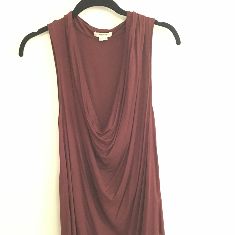 Helmut Lang classic cut slvless top.