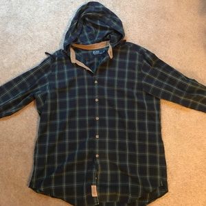 Polo flannel hoodie