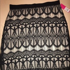 Black lace skirt