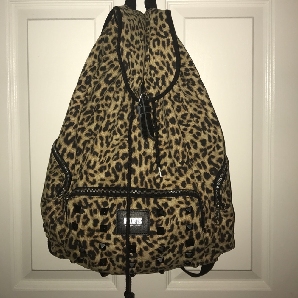 Victoria's Secret pink cheetah backpack