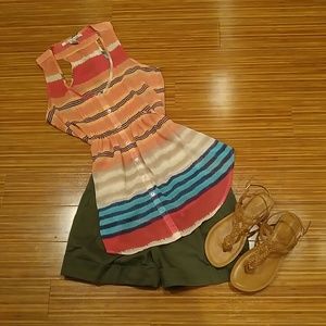 Sunset sheer stripe tank