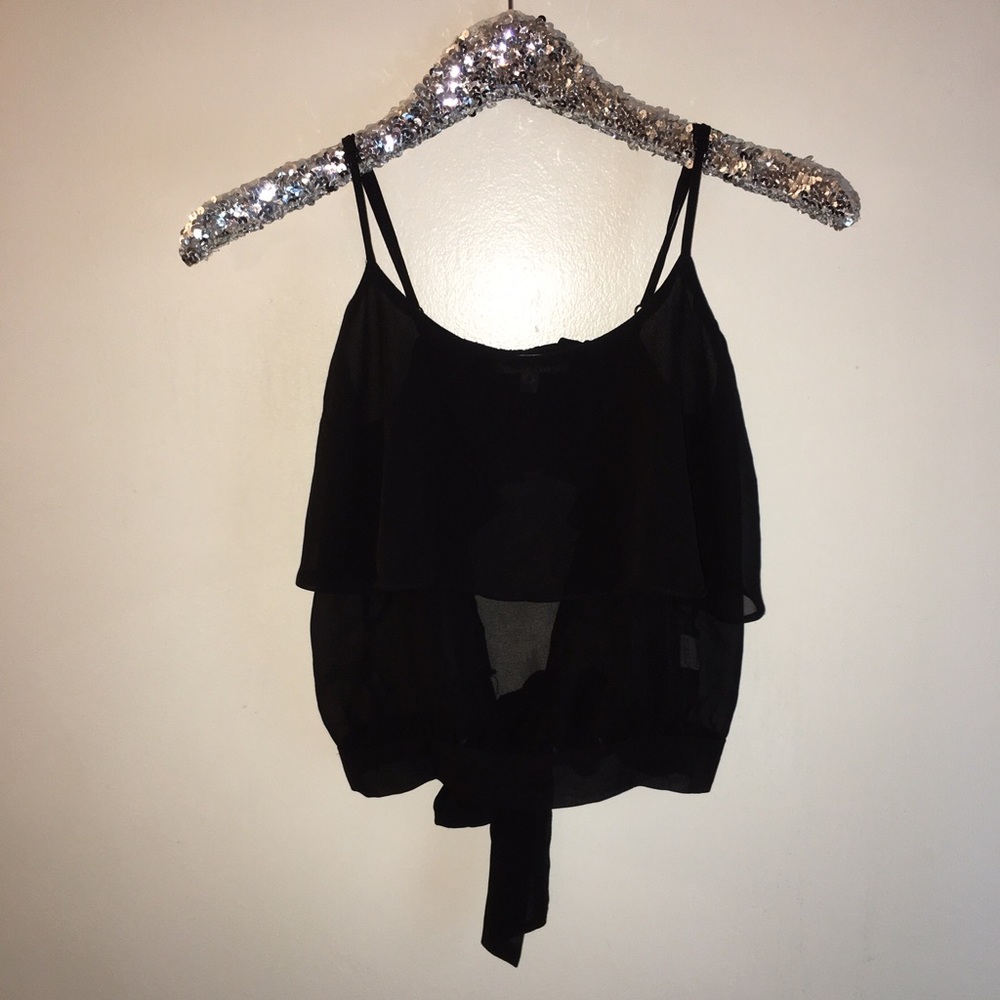 Black crop top.