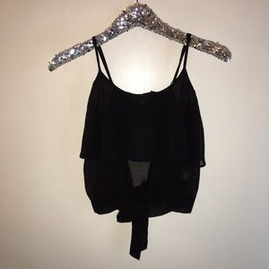 Black crop top.