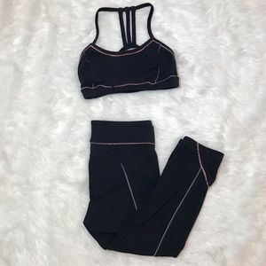Free People Black Athleisure Set