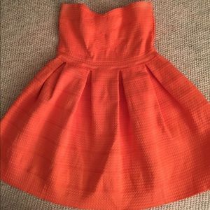 FRANCESCA'S CORAL STRAPLESS BANDAGE DRESS