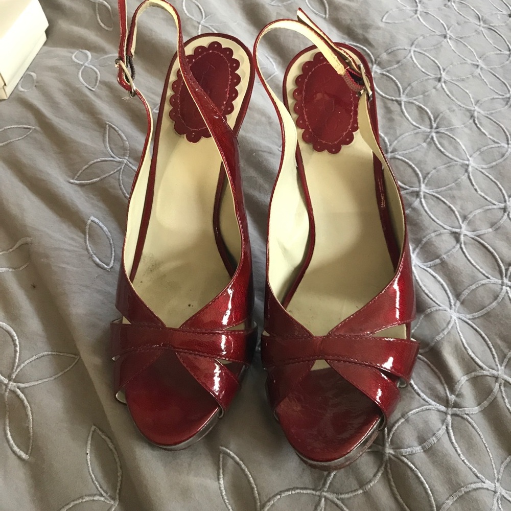 Red patent leather heels!